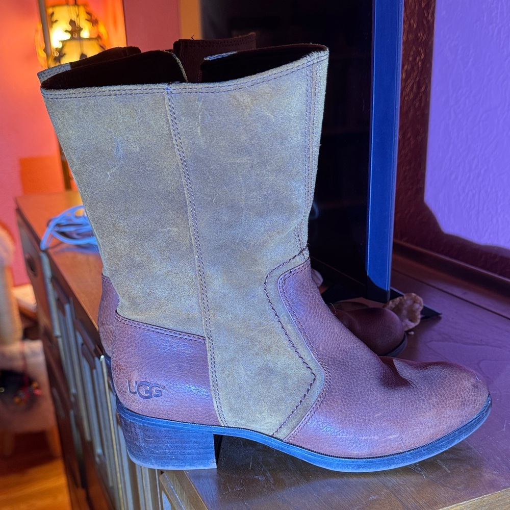 UGG Women's Two-Tone Brown Boots